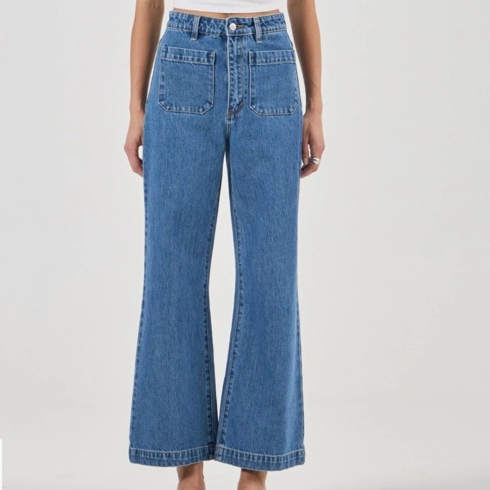 Rolla's Sailor Wide Leg Jeans Blue 29 High Rise Retro Boho Casual